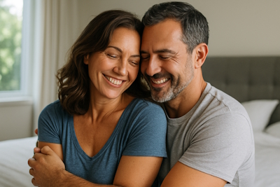 Couple emotionally connected after intimacy